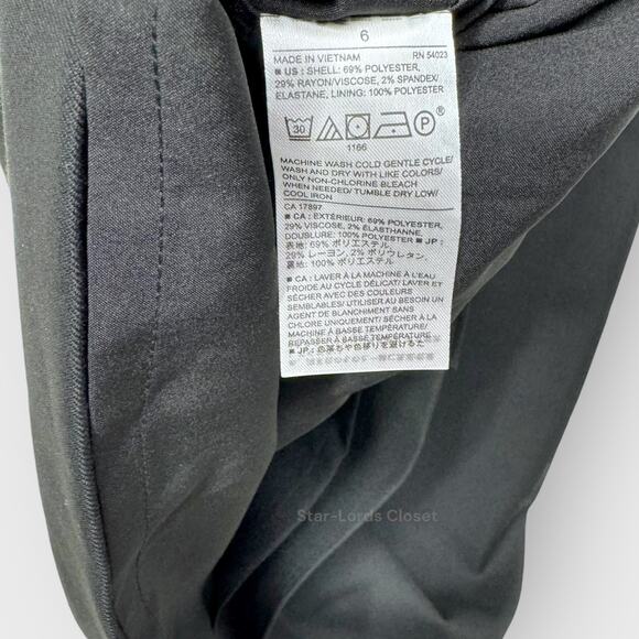 Banana Republic Size 6 Black Stretch Pencil Skirt Career Office Business Core - Picture 3 of 6